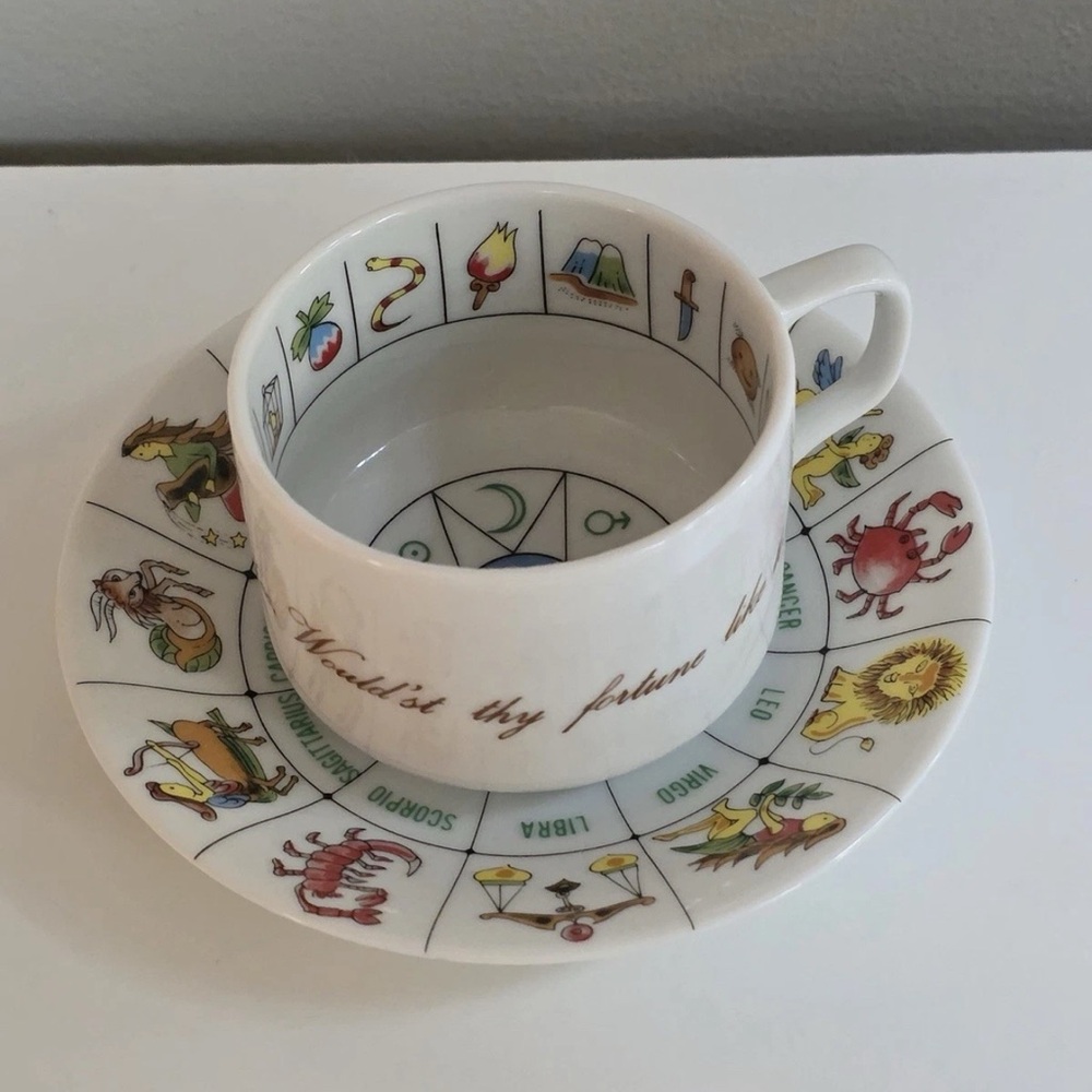 Vintage Fortune Telling Teacup & Saucer - International Collectors Guild Ltd